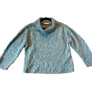 United Knitwear Wool speckled multicolor turtleneck sweater wool